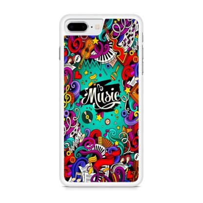 Music Tone Collage Doodle iPhone 7 Plus / 8 Plus Case - Image 2