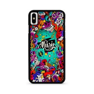 Music Tone Collage Doodle iPhone X / XR / XS / XS Max Case