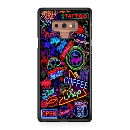 Neon Night City Logo Samsung Galaxy Note 9 Case