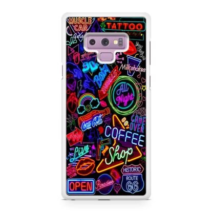 Neon Night City Logo Samsung Galaxy Note 9 Case - Image 2