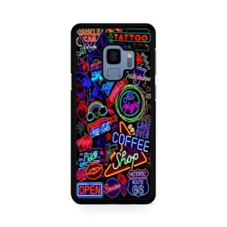 Neon Night City Logo Samsung Galaxy S9 / S9 Plus Case