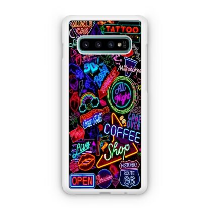 Neon Night City Logo Samsung Galaxy S10 / S10e / S10 Plus / S10 5G Case - Image 2