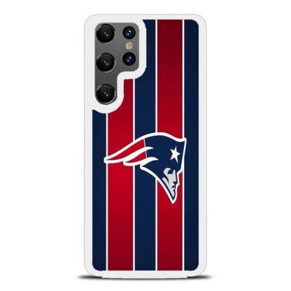 New England Patriots Red Blue Stripe Samsung Galaxy S25 / S25 Plus / S25 Ultra Case - Image 2