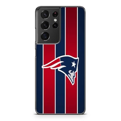 New England Patriots Red Blue Stripe Samsung Galaxy S21 / S21 Plus / S21 Ultra / S21 FE Case