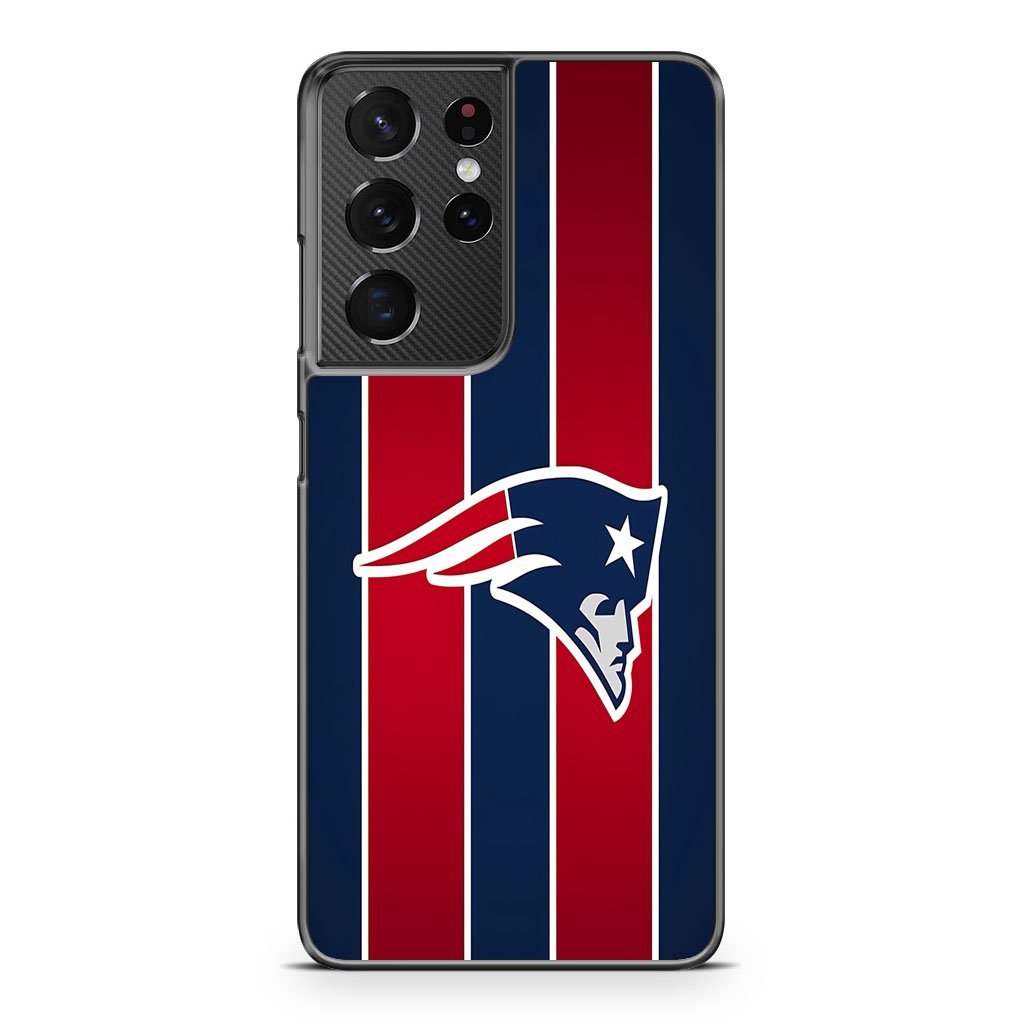 New England Patriots Red Blue Stripe Samsung Galaxy S21 / S21 Plus / S21 Ultra / S21 FE Case