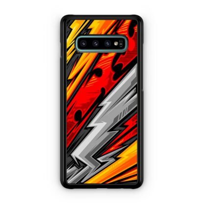 Nichirin Sword Red Blitz Pattern Samsung Galaxy S10 / S10e / S10 Plus / S10 5G Case
