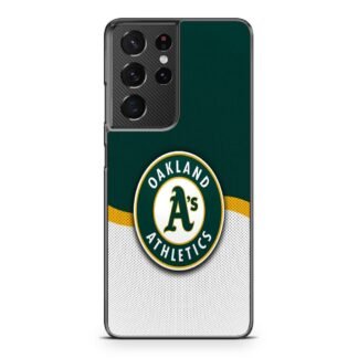 Oakland Athletics Carbon Logo Samsung Galaxy S21 / S21 Plus / S21 Ultra / S21 FE Case