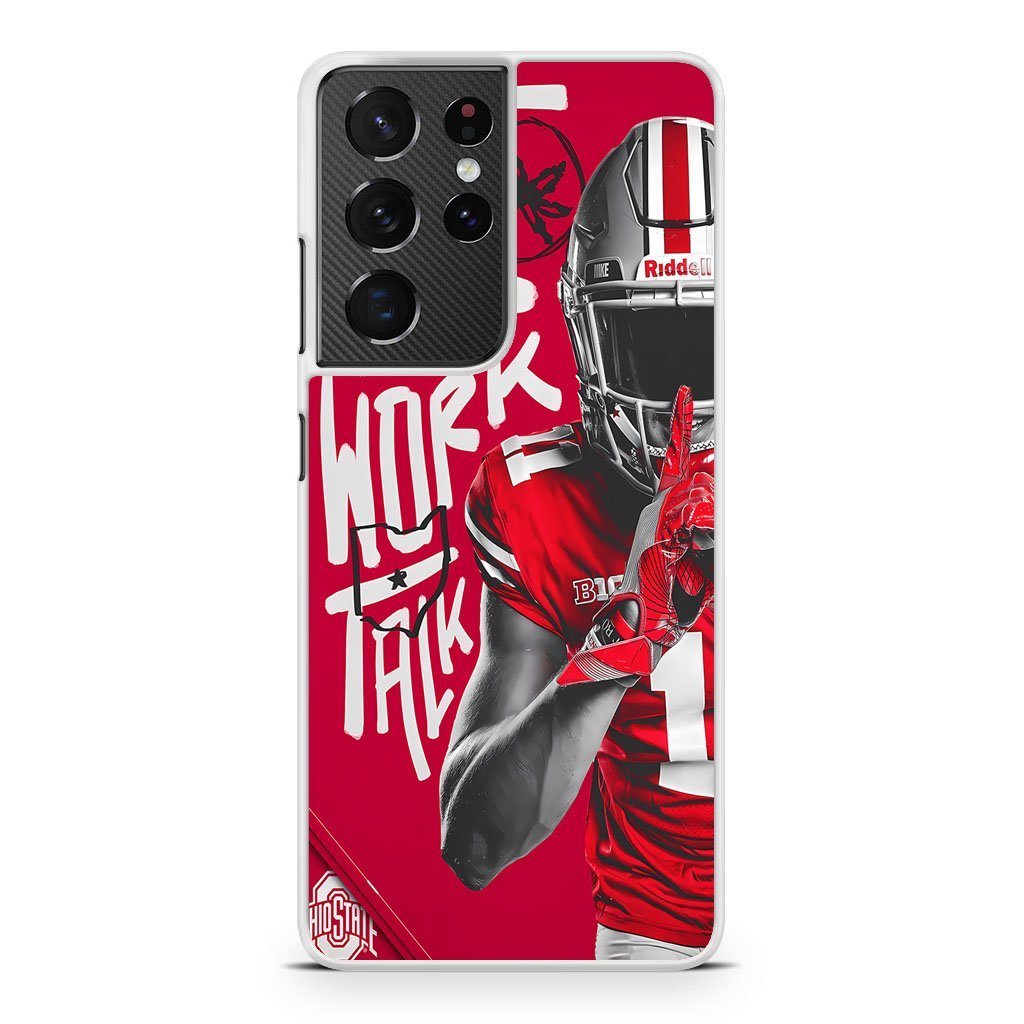 Ohio State NFL Let The Work Talk Samsung Galaxy S21 / S21 Plus / S21 Ultra / S21 FE Case - Image 2