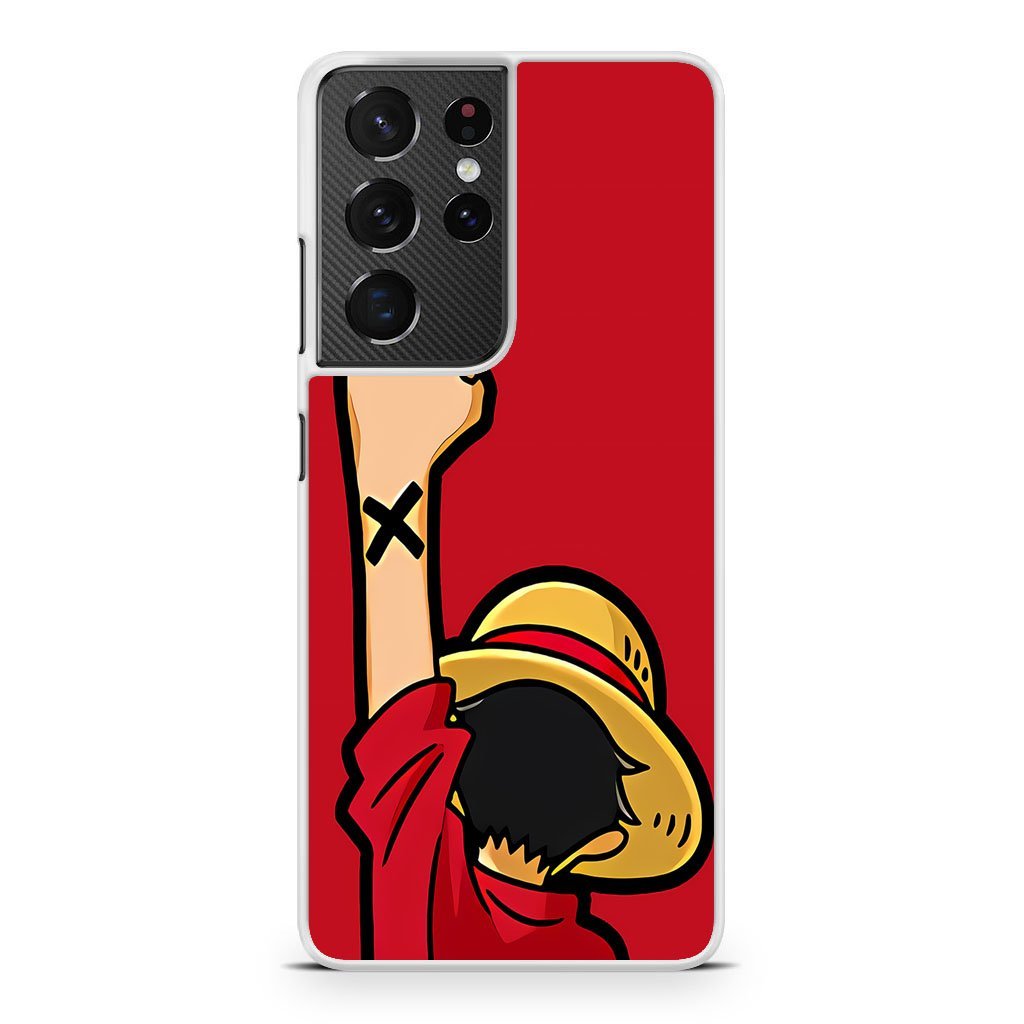 One Piece Luffy Hand Back Samsung Galaxy S21 / S21 Plus / S21 Ultra / S21 FE Case - Image 2