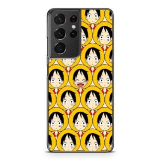 One Piece Luffy Head Collage Samsung Galaxy S21 / S21 Plus / S21 Ultra / S21 FE Case