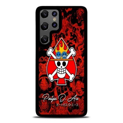 One Piece Portgas D Ace Comic Logo Samsung Galaxy S25 / S25 Plus / S25 Ultra Case