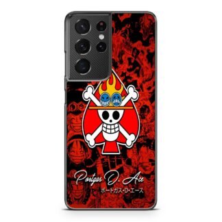One Piece Portgas D Ace Comic Logo Samsung Galaxy S21 / S21 Plus / S21 Ultra / S21 FE Case