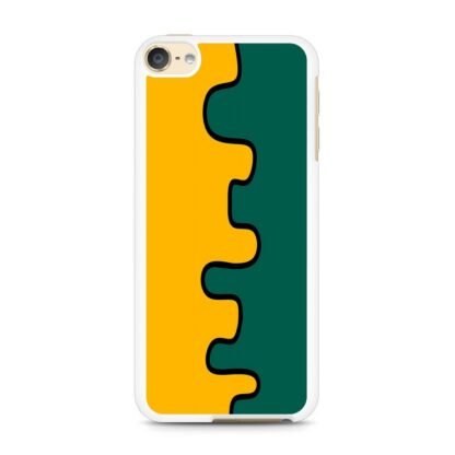 Orange Green Split Slime iPod Touch 6 / 7 Case - Image 2