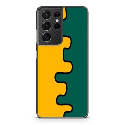 Orange Green Split Slime Samsung Galaxy S21 / S21 Plus / S21 Ultra / S21 FE Case
