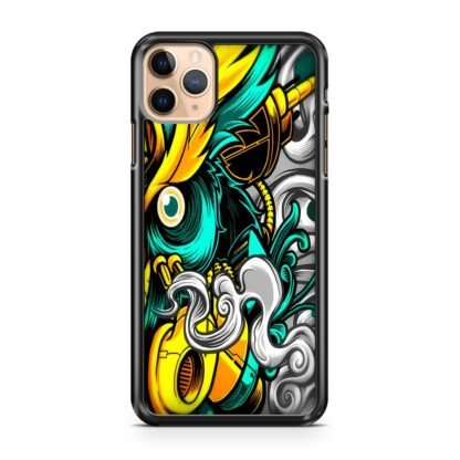 Owl Yellow Green Smoke iPhone 13 / 13 Pro / 13 Pro Max / 13 Mini Case