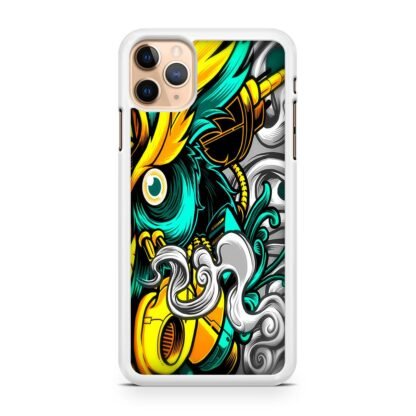 Owl Yellow Green Smoke iPhone 13 / 13 Pro / 13 Pro Max / 13 Mini Case - Image 2