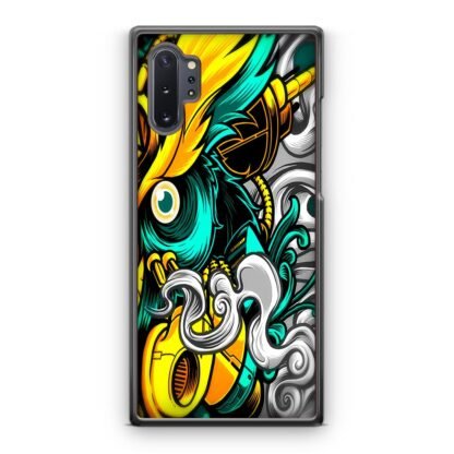 Owl Yellow Green Smoke Samsung Galaxy Note 10 / Note 10 Plus Case