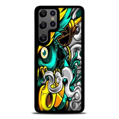 Owl Yellow Green Smoke Samsung Galaxy S25 / S25 Plus / S25 Ultra Case