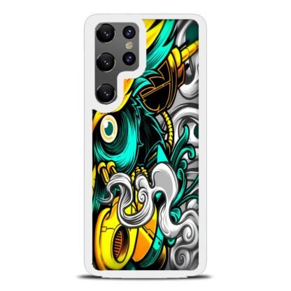 Owl Yellow Green Smoke Samsung Galaxy S25 / S25 Plus / S25 Ultra Case - Image 2