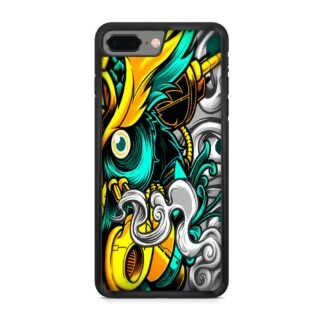 Owl Yellow Green Smoke iPhone 7 Plus / 8 Plus Case