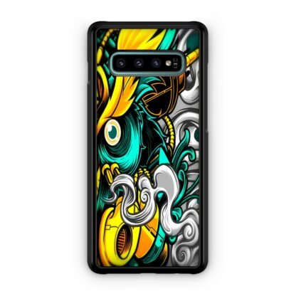 Owl Yellow Green Smoke Samsung Galaxy S10 / S10e / S10 Plus / S10 5G Case