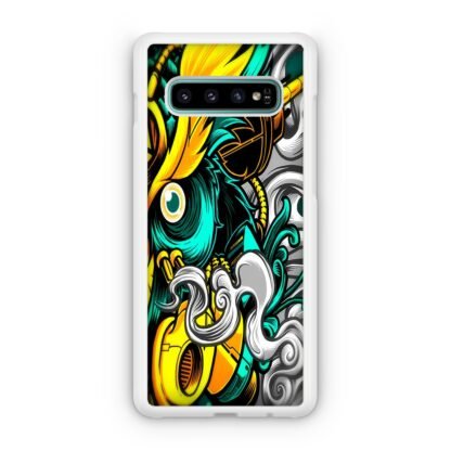 Owl Yellow Green Smoke Samsung Galaxy S10 / S10e / S10 Plus / S10 5G Case - Image 2