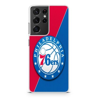 Philadelphia 76ers Carbon Logo Samsung Galaxy S21 / S21 Plus / S21 Ultra / S21 FE Case - Image 2