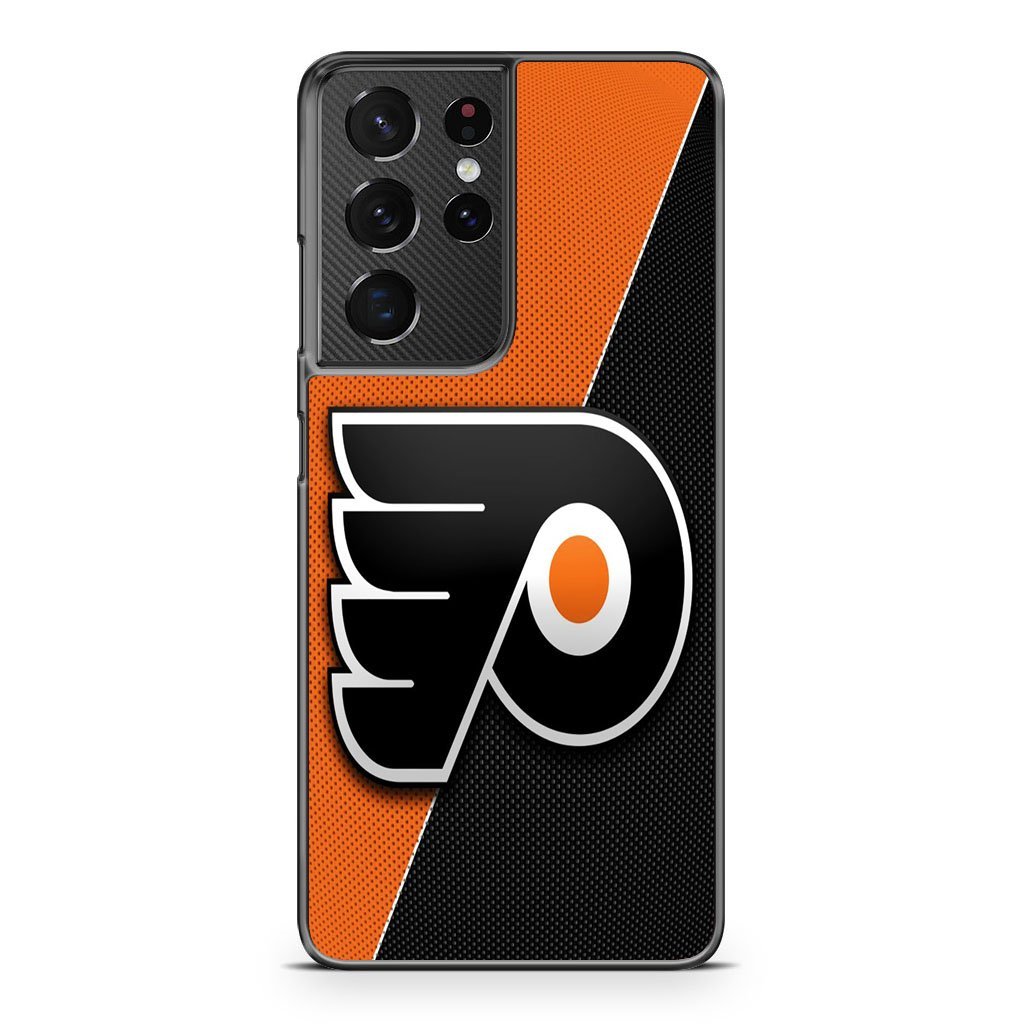 Philadelphia Flyers Carbon Logo Samsung Galaxy S21 / S21 Plus / S21 Ultra / S21 FE Case