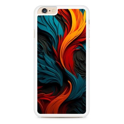 Phoenix Red Blue Feather Art iPhone 6 / 6S / 6 Plus / 6S Plus Case - Image 2