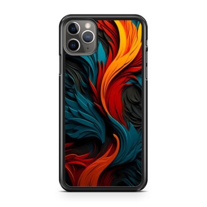 Phoenix Red Blue Feather Art iPhone 16 / 16 Plus / 16 Pro / 16 Pro Max Case