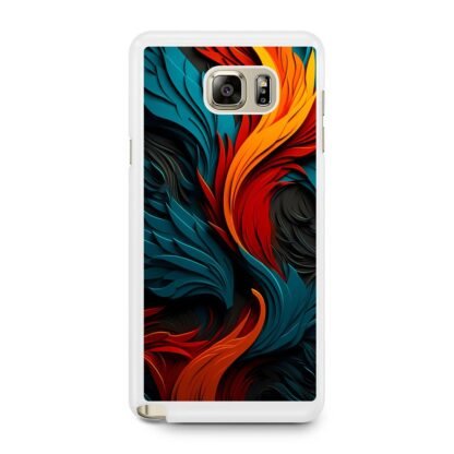 Phoenix Red Blue Feather Art Samsung Galaxy Note 5 Case - Image 2