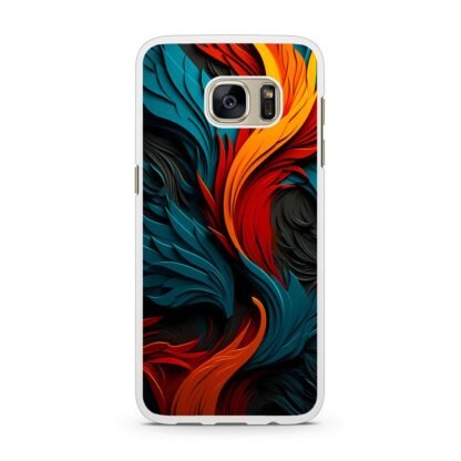Phoenix Red Blue Feather Art Samsung Galaxy S7 / S7 Edge Case - Image 2