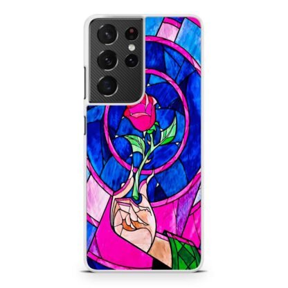 Pink Flower Mosaic Samsung Galaxy S21 / S21 Plus / S21 Ultra / S21 FE Case - Image 2