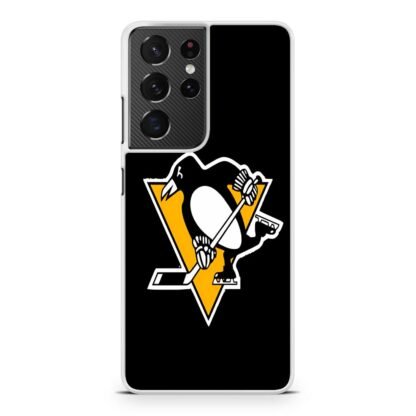 Pittsburgh Penguins Black Logo Samsung Galaxy S21 / S21 Plus / S21 Ultra / S21 FE Case - Image 2