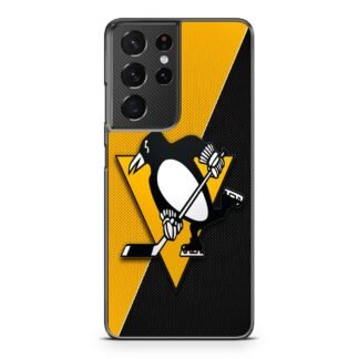 Pittsburgh Penguins Carbon Logo Samsung Galaxy S21 / S21 Plus / S21 Ultra / S21 FE Case