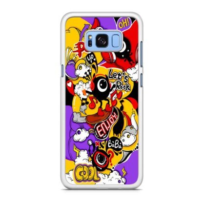 Positive Lets Rock Doodle Cover Samsung Galaxy S8 / S8 Plus Case - Image 2