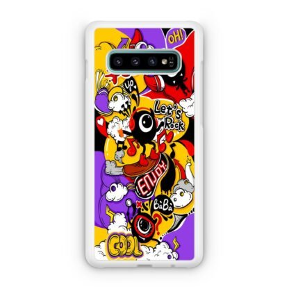 Positive Lets Rock Doodle Cover Samsung Galaxy S10 / S10e / S10 Plus / S10 5G Case - Image 2
