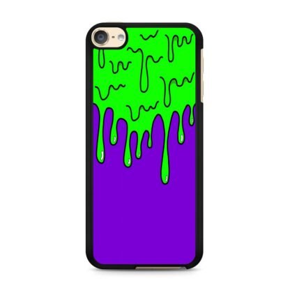Purple Green Slime Drop iPod Touch 6 / 7 Case