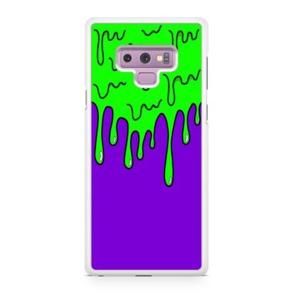 Purple Green Slime Drop Samsung Galaxy Note 9 Case - Image 2