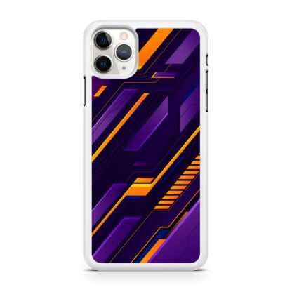 Purple Orange Neon Pattern iPhone 12 / 12 Pro / 12 Pro Max / 12 Mini Case - Image 2