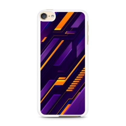 Purple Orange Neon Pattern iPod Touch 6 / 7 Case - Image 2