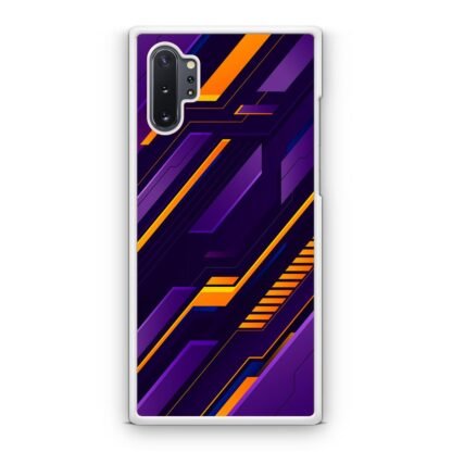 Purple Orange Neon Pattern Samsung Galaxy Note 10 / Note 10 Plus Case - Image 2