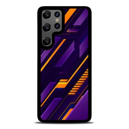 Purple Orange Neon Pattern Samsung Galaxy S23 / S23 Plus / S23 Ultra / S23 FE Case