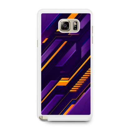 Purple Orange Neon Pattern Samsung Galaxy Note 5 Case - Image 2