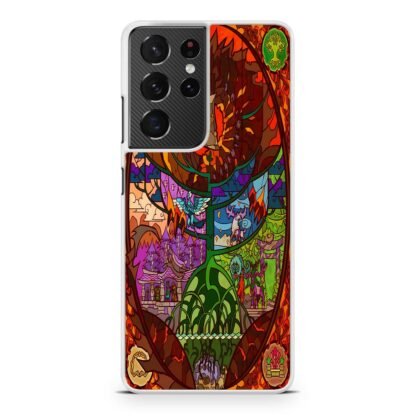 Red Dragon World Tree Mosaic Samsung Galaxy S21 / S21 Plus / S21 Ultra / S21 FE Case - Image 2