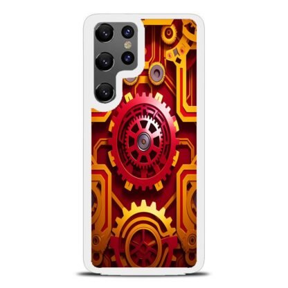 Red Gear Steampunk Core Cover Samsung Galaxy S25 / S25 Plus / S25 Ultra Case - Image 2