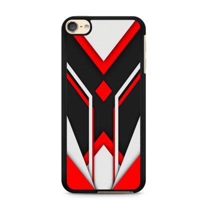 Red White Core Pattern iPod Touch 6 / 7 Case