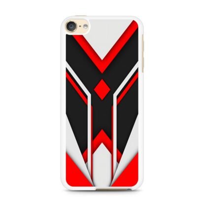 Red White Core Pattern iPod Touch 6 / 7 Case - Image 2