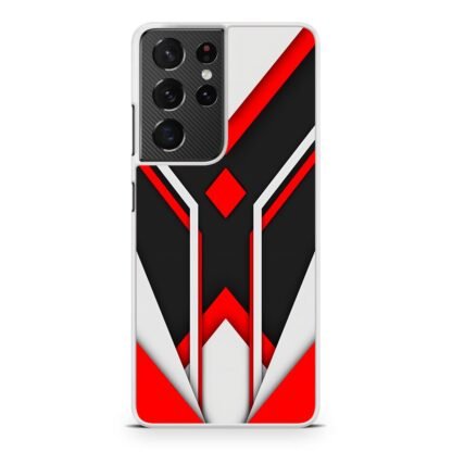 Red White Core Pattern Samsung Galaxy S21 / S21 Plus / S21 Ultra / S21 FE Case - Image 2
