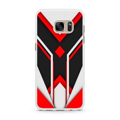 Red White Core Pattern Samsung Galaxy S7 / S7 Edge Case - Image 2